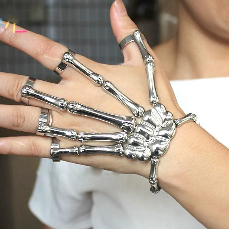 Popular Halloween bracelet Punk exaggerated ghost hand skeleton bracelet retro texture cross border bracelet
Popular Halloween bracelet Punk exaggerated ghost hand skeleton bracelet retro texture cross border bracelet