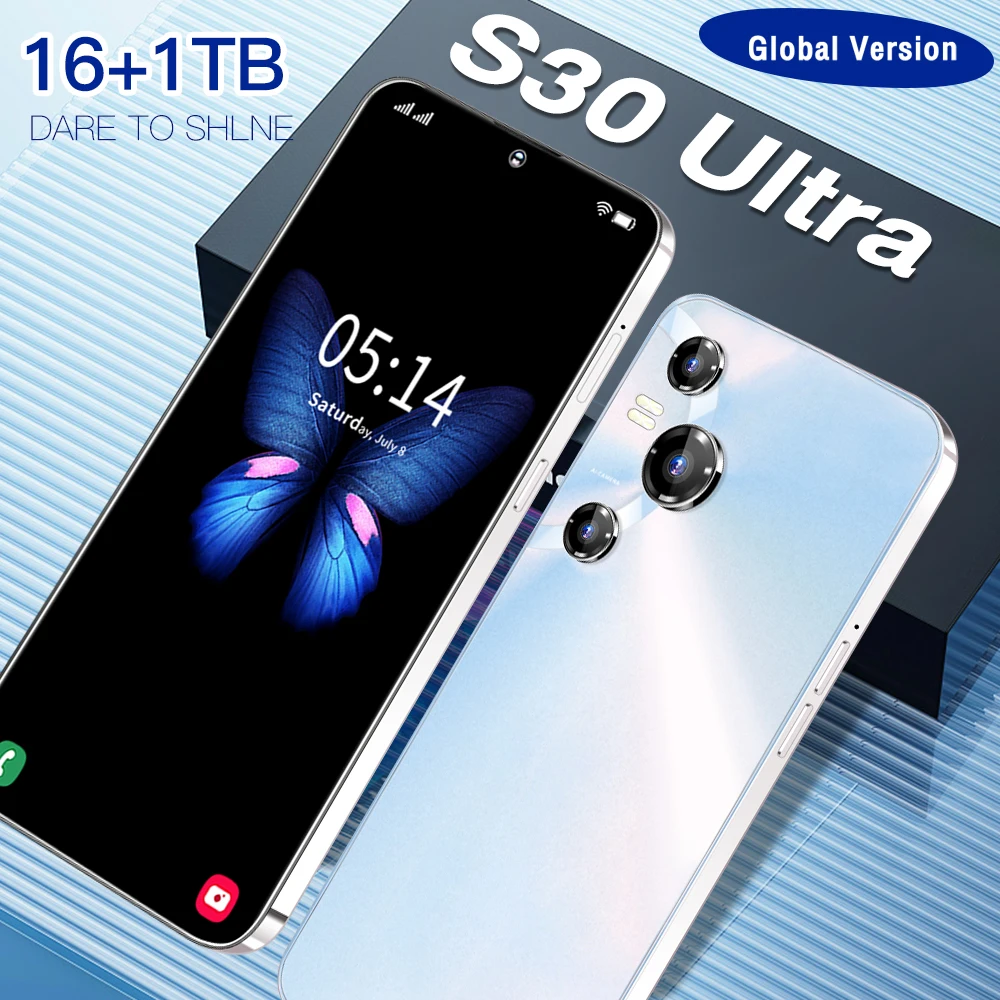 Brand New S30Ultra 7.3HD 5G Phone16GB 1TB Smartphone 8000mAh 108MP Face Unlock Android14 NFC Snapdragon8 gen2 Google Play
Brand New S30Ultra 7.3HD 5G Phone16GB 1TB Smartphone 8000mAh 108MP Face Unlock Android14 NFC Snapdragon8 gen2 Google Play