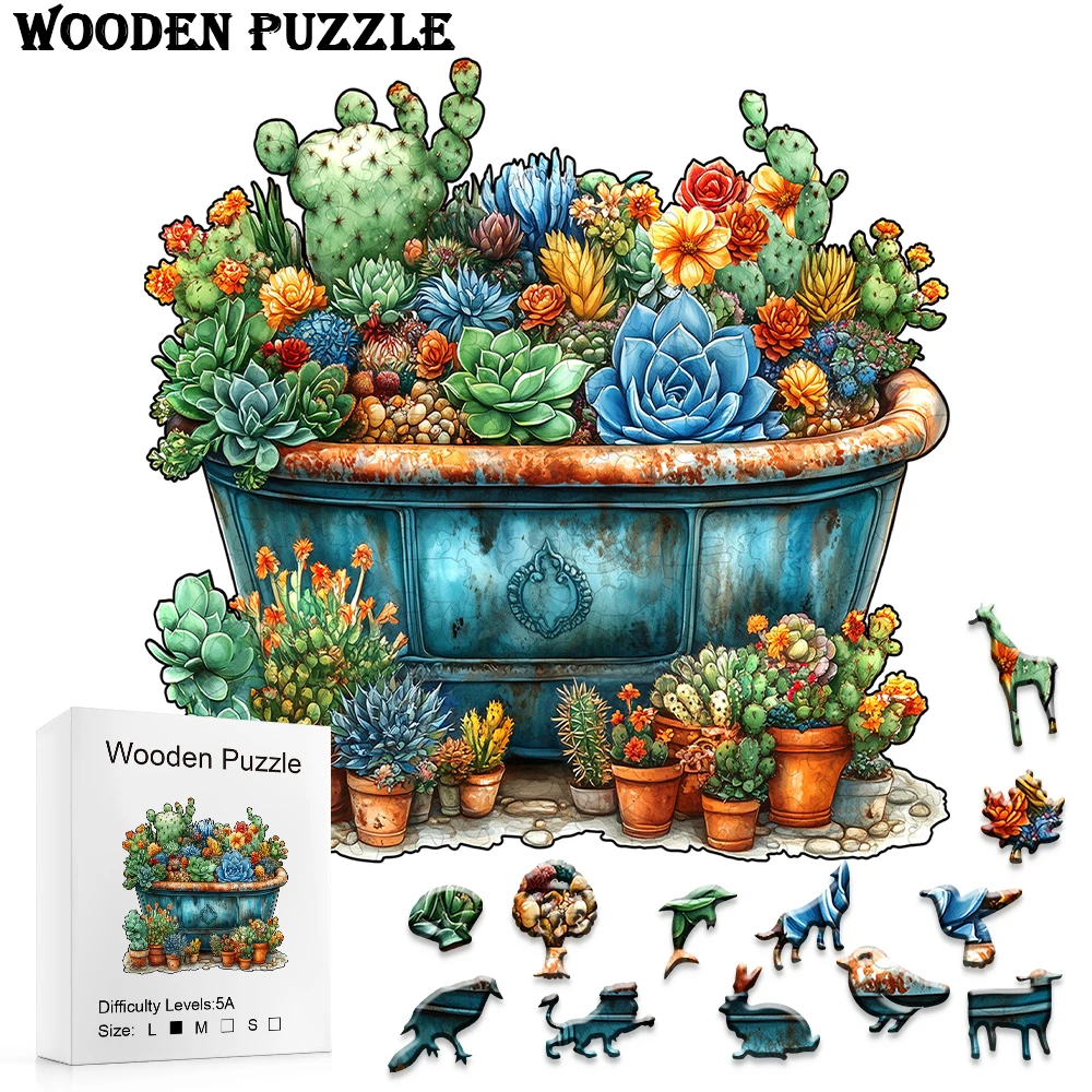 Colorful Succulent World Wooden Puzzle Gift Challenging Jigsaw for Family And Company Gatherings
Colorful Succulent World Wooden Puzzle Gift Challenging Jigsaw for Family And Company Gatherings