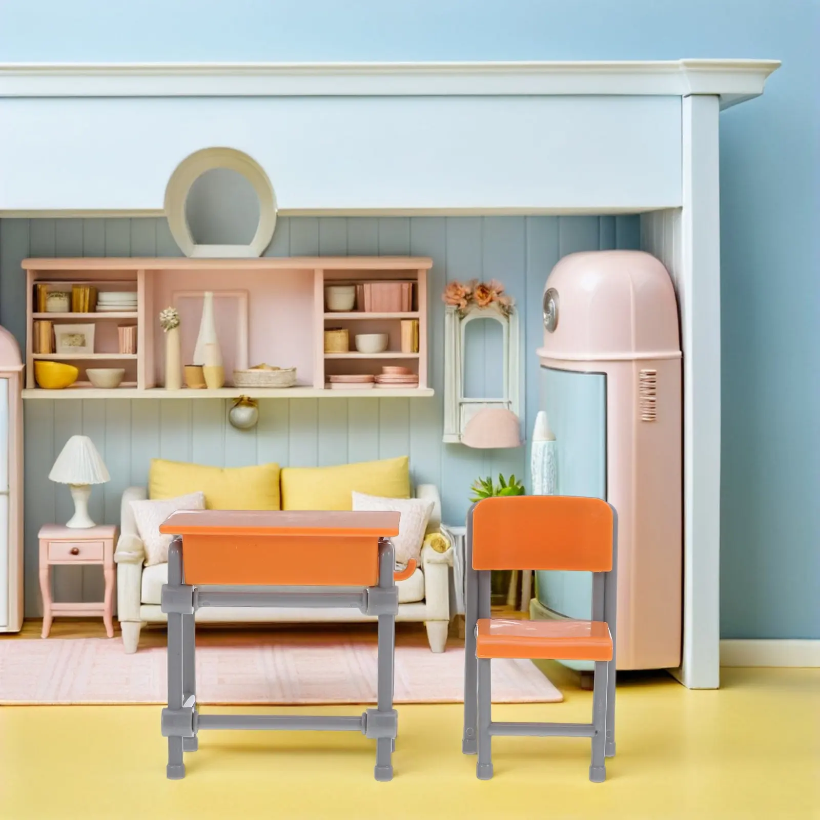 5 Sets Miniature School Desk Chair Set Detailed Tiny Furniture for Dollhouse Classroom Decoration Educational Items
5 Sets Miniature School Desk Chair Set Detailed Tiny Furniture for Dollhouse Classroom Decoration Educational Items