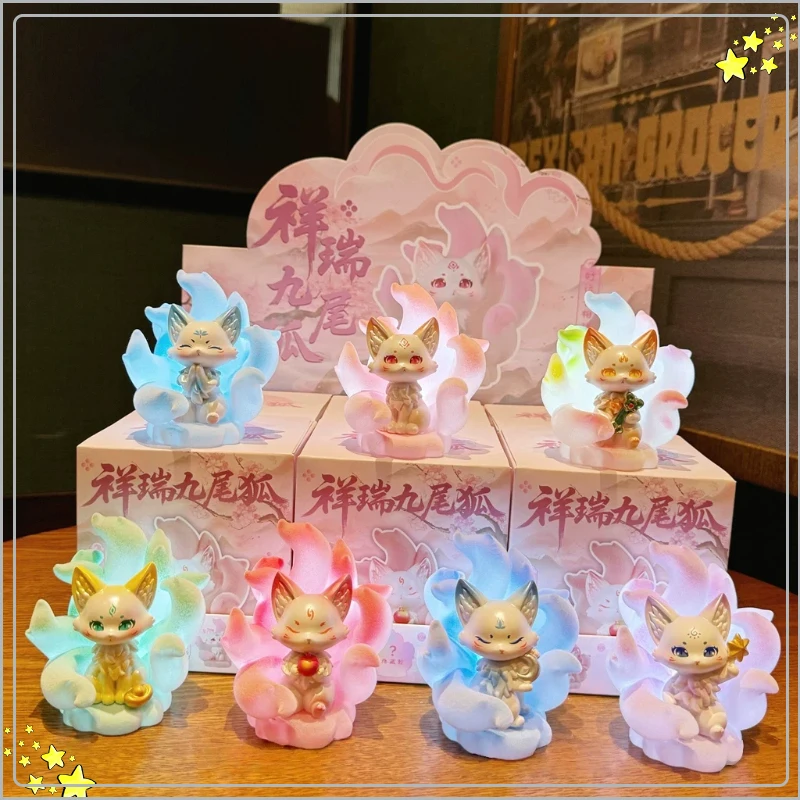 Lucky Nine Tailed Fox Blind Box Cartoon Character Statue LED Night Light Plush Cute Desktop Car Decoration Collection Toys gift
Lucky Nine Tailed Fox Blind Box Cartoon Character Statue LED Night Light Plush Cute Desktop Car Decoration Collection Toys gift