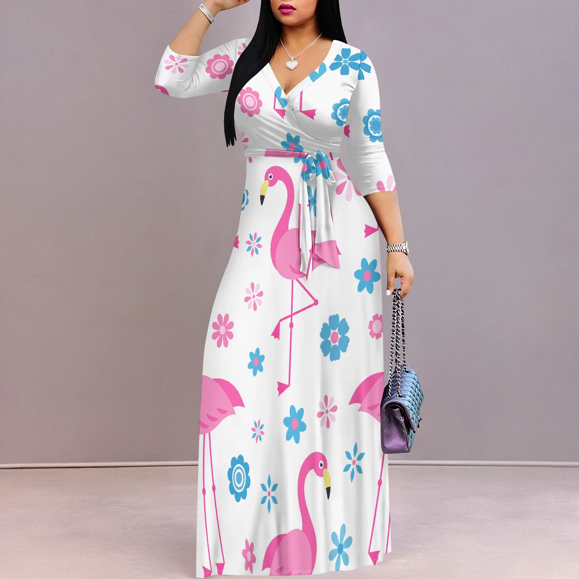 Summer Fashion Printed Short Sleeve Maxi Dress for Women Short Sleeve Long Dress Cocktail Party Loose Casual Dresses
Summer Fashion Printed Short Sleeve Maxi Dress for Women Short Sleeve Long Dress Cocktail Party Loose Casual Dresses