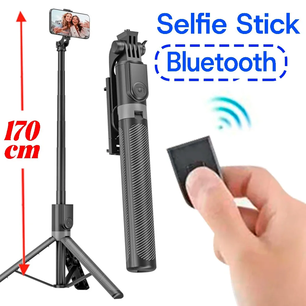 170cm Selfie Stick for Smartphone Reinforced Tripod with Bluetooth Multifunctional Portable CellPhone Tripow with Remote Control
170cm Selfie Stick for Smartphone Reinforced Tripod with Bluetooth Multifunctional Portable CellPhone Tripow with Remote Control