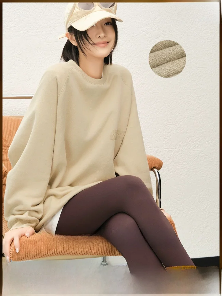 MeiYang Pale Milk Fleece Sweatshirt round Neck Heat Press Letter Print Warmth Long Sleeve Women's Comfortable Cotton Blend Cr...
MeiYang Pale Milk Fleece Sweatshirt round Neck Heat Press Letter Print Warmth Long Sleeve Women's Comfortable Cotton Blend Cr...