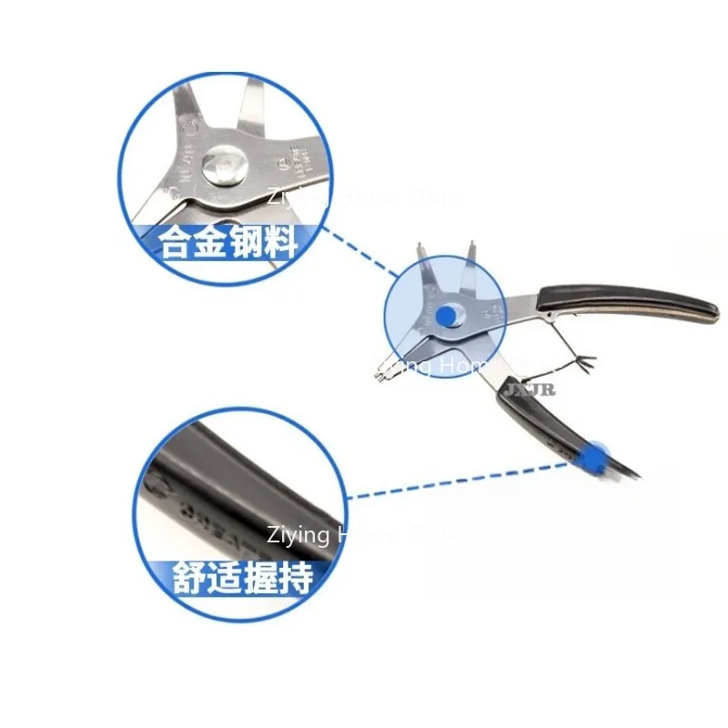 Suitable for 2-in-1, External and Internal Clamp Pliers, Retaining Ring Spring Installation and Removal Tools
Suitable for 2-in-1, External and Internal Clamp Pliers, Retaining Ring Spring Installation and Removal Tools