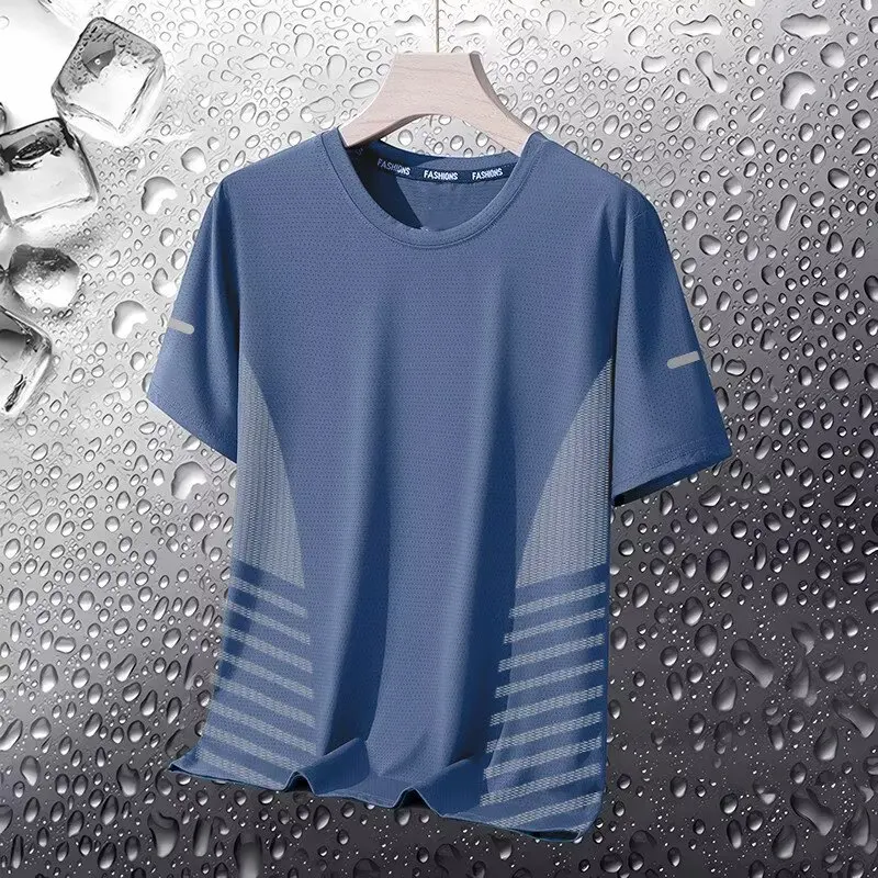 Ice Silk Me ort Sve T-irt Men's Summer Loose Thin Breathable Cool Qui Dry Workwear round Ne Regular Fit T-irt
Ice Silk Me ort Sve T-irt Men's Summer Loose Thin Breathable Cool Qui Dry Workwear round Ne Regular Fit T-irt