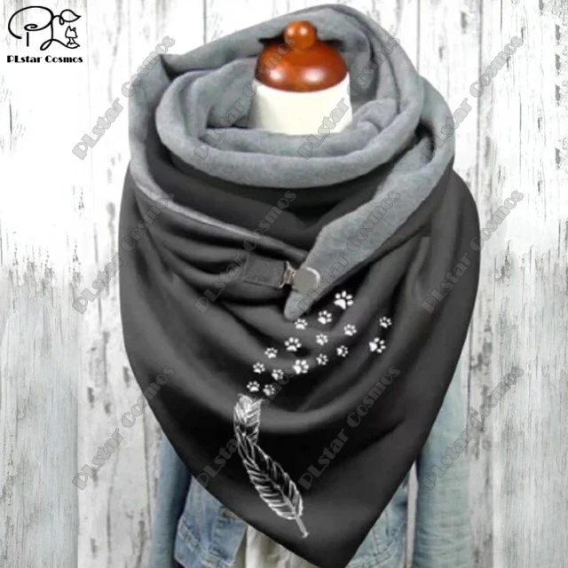 PLstar Cosmos 3D printed feather pattern warm shawl scarf spring and winter big triangle scarf female casual series 1
PLstar Cosmos 3D printed feather pattern warm shawl scarf spring and winter big triangle scarf female casual series 1