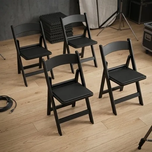 Plastic Folding Chair with Padded Seat, Resin Foldable Chairs with Soft Cushion, Sturdy for Indoor
Plastic Folding Chair with Padded Seat, Resin Foldable Chairs with Soft Cushion, Sturdy for Indoor