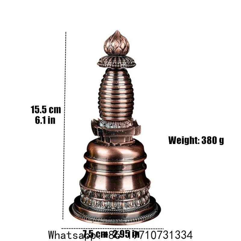 Handicraft Tibetan Bronze Stupa Auspicious Alloy Tantric 15cm Stupa Engraved Buddhist Home Indoor Altars Desktop Decorative
Handicraft Tibetan Bronze Stupa Auspicious Alloy Tantric 15cm Stupa Engraved Buddhist Home Indoor Altars Desktop Decorative