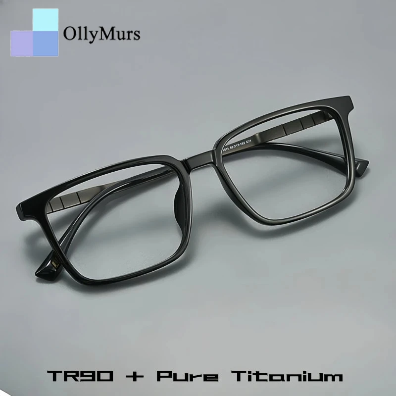 OLLYMURS Premium Business Prescription Men's Square Glasses Frame Fashion Trend TR90 Pure Titanium Optical Eyeglasses Lenses
OLLYMURS Premium Business Prescription Men's Square Glasses Frame Fashion Trend TR90 Pure Titanium Optical Eyeglasses Lenses