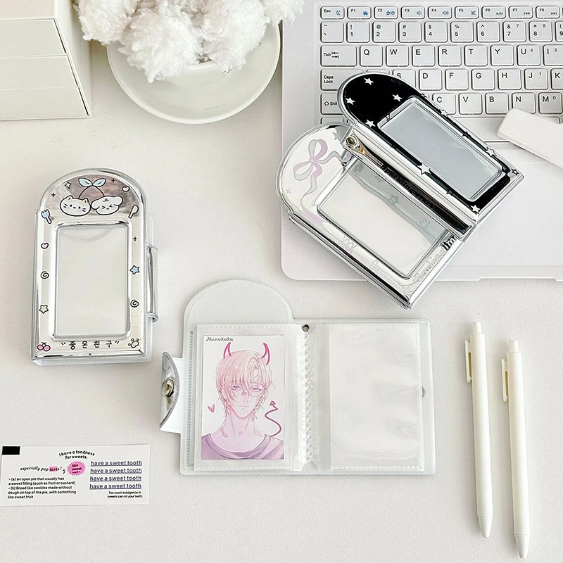 Fashion Silver Album Lovely Bow Star Print Photocard Holder Cartoon Card Holder Mini Card Storage Book Kpop Photocard Holder
Fashion Silver Album Lovely Bow Star Print Photocard Holder Cartoon Card Holder Mini Card Storage Book Kpop Photocard Holder