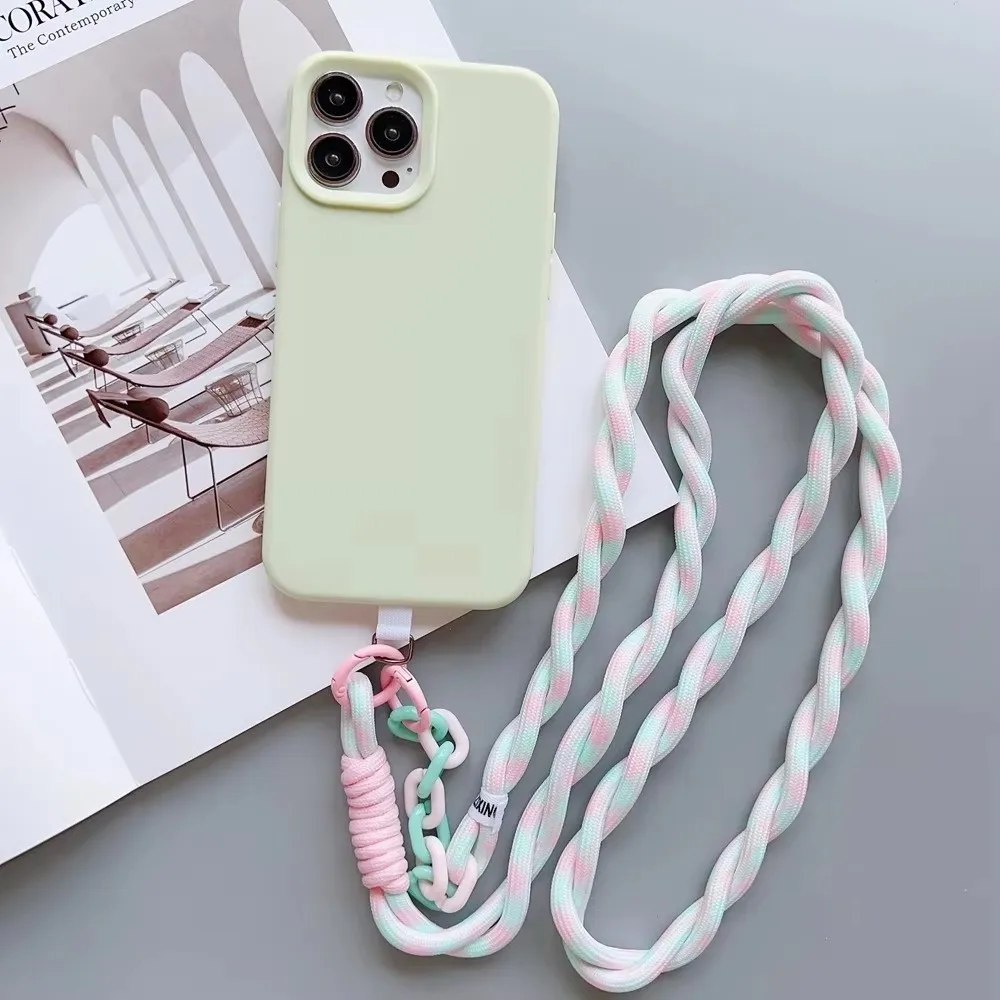 Nylon Braided Phone Lanyard Anti-lost Detachable Neck Hanging Cord Dopamine Twist Strap Crossbody Hanging Rope
Nylon Braided Phone Lanyard Anti-lost Detachable Neck Hanging Cord Dopamine Twist Strap Crossbody Hanging Rope