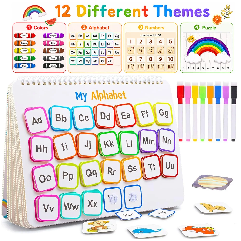 Montessori Preschool Learning Activities Busy Book,Workbook Activity Binder Autism Learning Materials and Tracing Coloring Book
Montessori Preschool Learning Activities Busy Book,Workbook Activity Binder Autism Learning Materials and Tracing Coloring Book