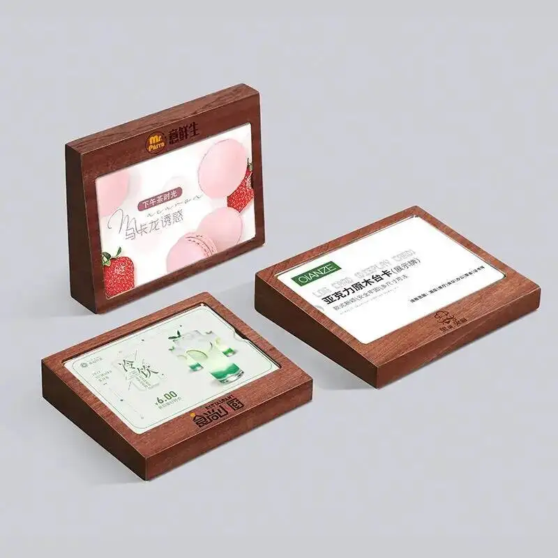 2pcs 90x54mm Wooden Tent Table Menu Price Label Paper Card Tags Photo Picture Poster Frame Acrylic Sign Holder Display Stand
2pcs 90x54mm Wooden Tent Table Menu Price Label Paper Card Tags Photo Picture Poster Frame Acrylic Sign Holder Display Stand
