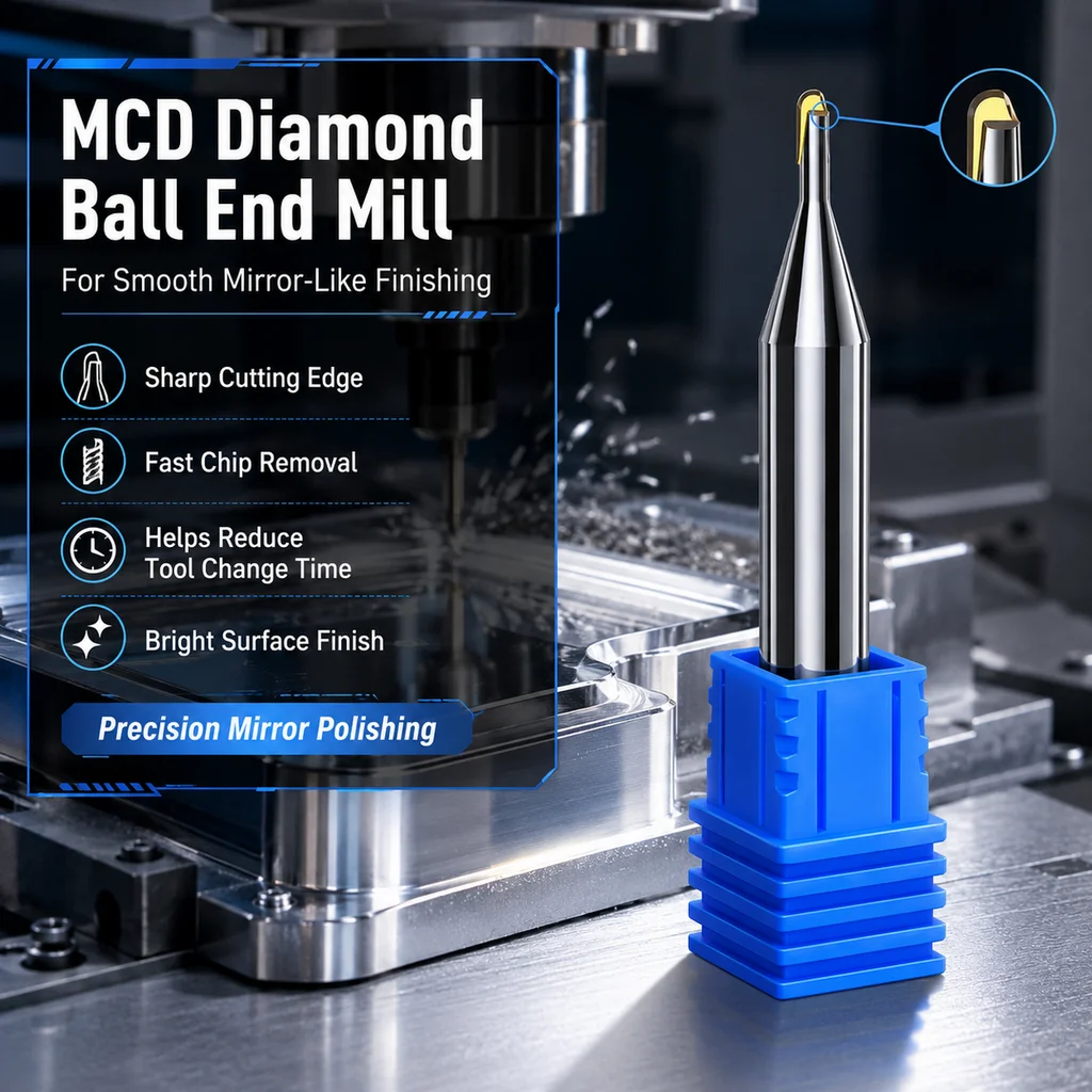R0.5-5 Monocrystal MCD Diamond Polishing Router Bit Chamfering Milling Cutter Ball-Nose CNC Engraving Tool for Aluminum Acrylic
R0.5-5 Monocrystal MCD Diamond Polishing Router Bit Chamfering Milling Cutter Ball-Nose CNC Engraving Tool for Aluminum Acrylic