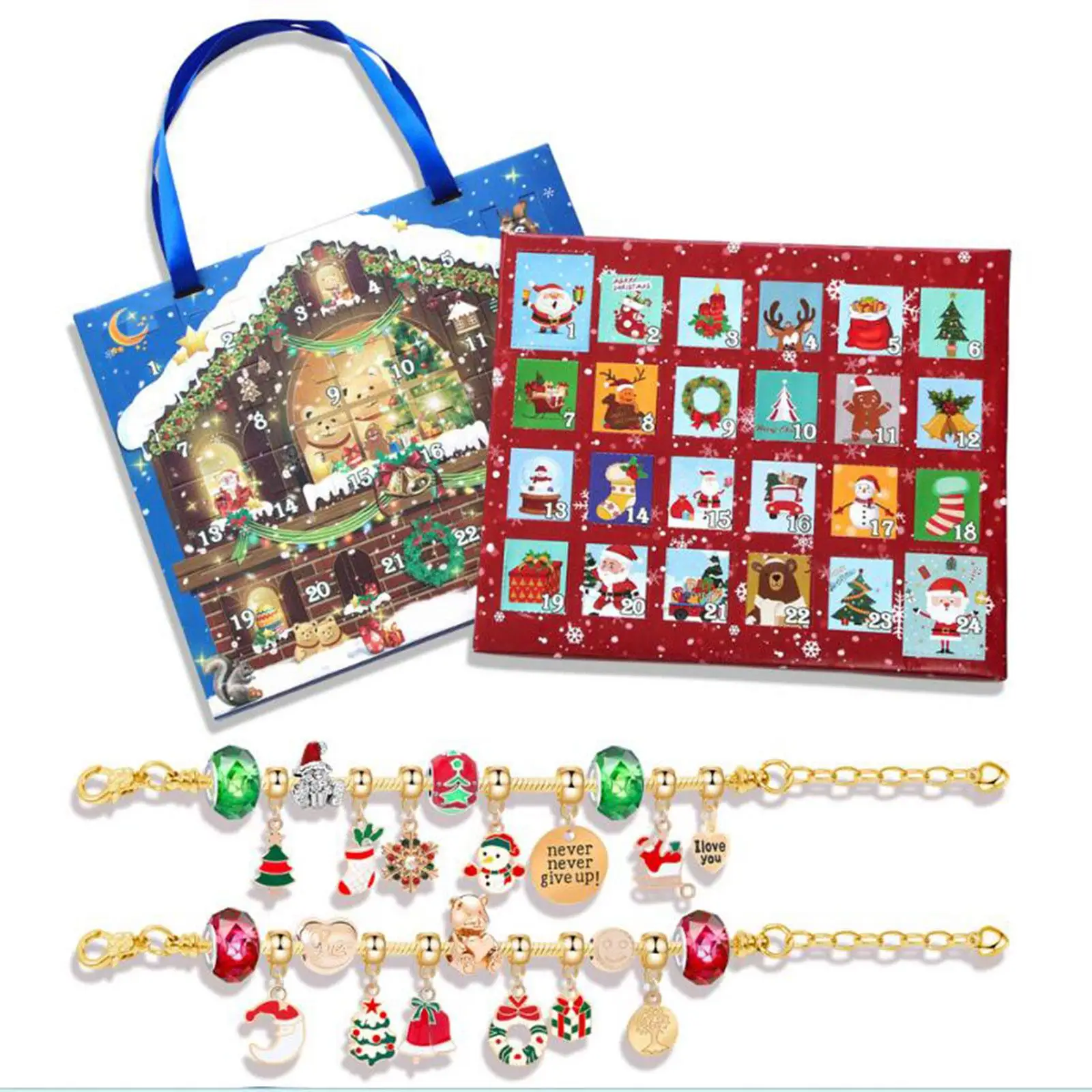 24 Grid Calendar Christmas DIY Bracelet Box Holidays Fashion Alloy Decoration 24
24 Grid Calendar Christmas DIY Bracelet Box Holidays Fashion Alloy Decoration 24
