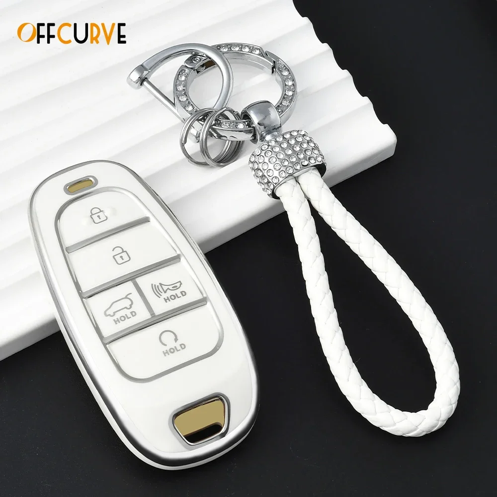 New Electroplated TPU Car Key Cover For 2022 2021 2020 Hyundai Sonata Nexo Santa Fe Tucson 5 Button Premium Key Case keychain
New Electroplated TPU Car Key Cover For 2022 2021 2020 Hyundai Sonata Nexo Santa Fe Tucson 5 Button Premium Key Case keychain