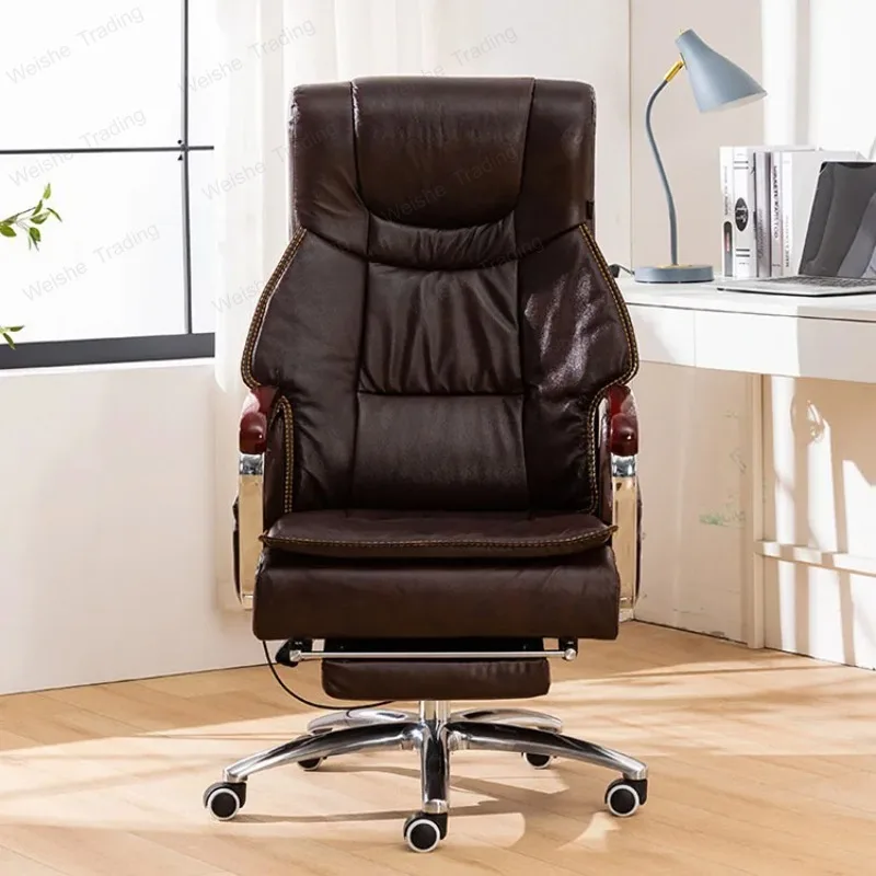 Leather Lifting Boss Chair Business Recliner Massage Cowhide Comfortable Lifting Rotating Computer Chair
Leather Lifting Boss Chair Business Recliner Massage Cowhide Comfortable Lifting Rotating Computer Chair