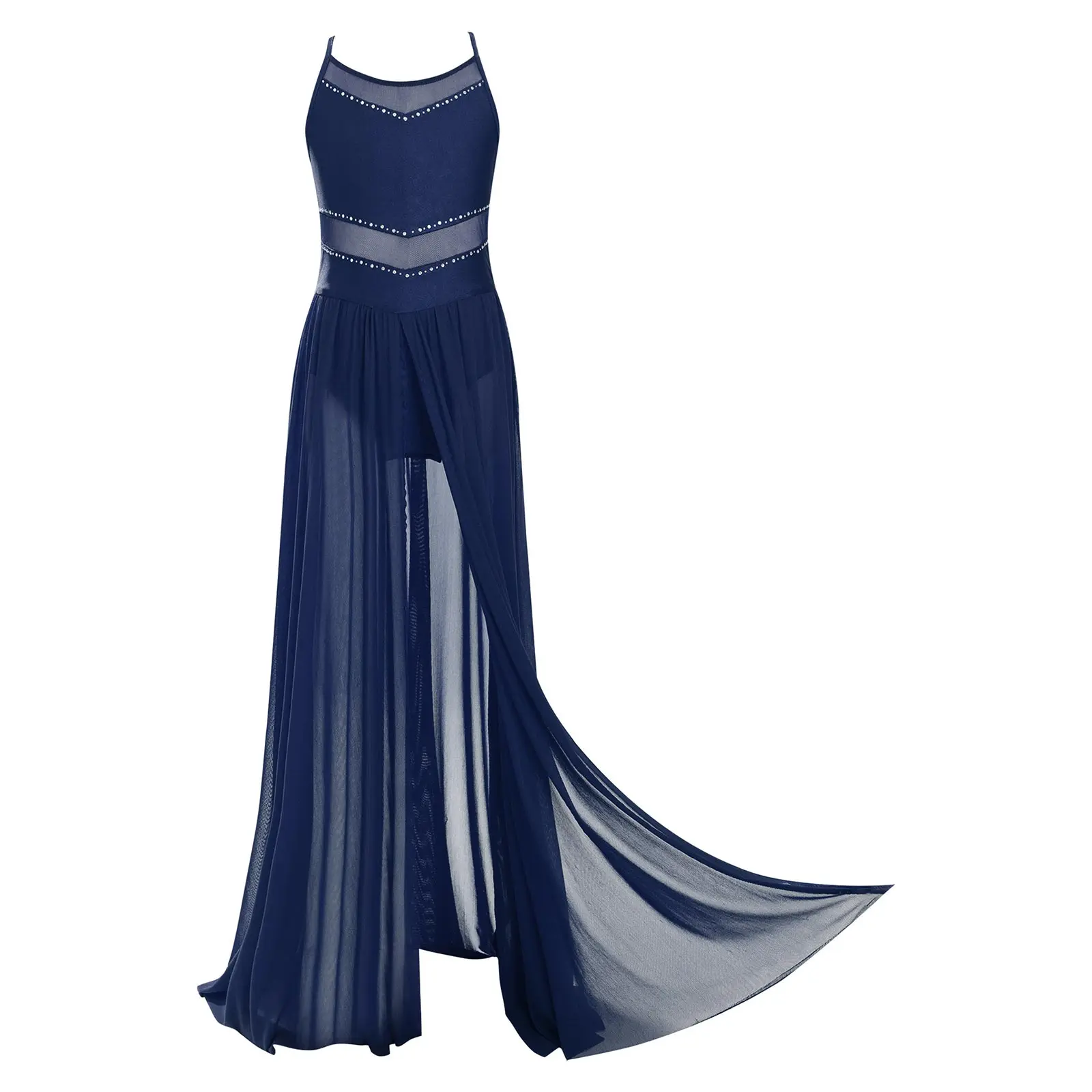 Kids Girls Lyrical Dance Dress Spaghetti Straps Crisscross Strappy Back Split Flowy Mesh Leotard Dress Modern Ballet Dancewear
Kids Girls Lyrical Dance Dress Spaghetti Straps Crisscross Strappy Back Split Flowy Mesh Leotard Dress Modern Ballet Dancewear