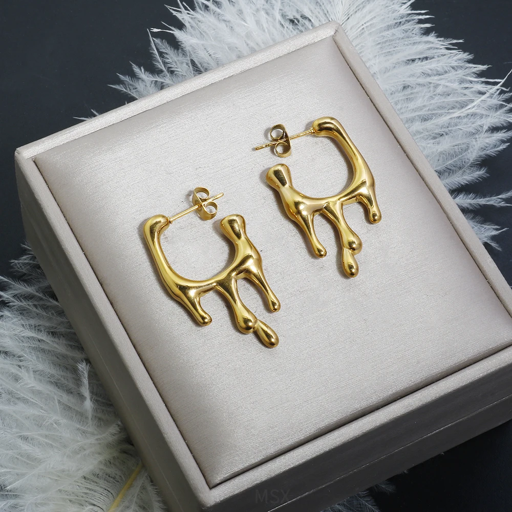 Coldly U-shaped Earrings for Women 2023 Trending High-end Irregular Liquid Lava Stainless Steel Jewelry Piercing Stud Earrings
Coldly U-shaped Earrings for Women 2023 Trending High-end Irregular Liquid Lava Stainless Steel Jewelry Piercing Stud Earrings