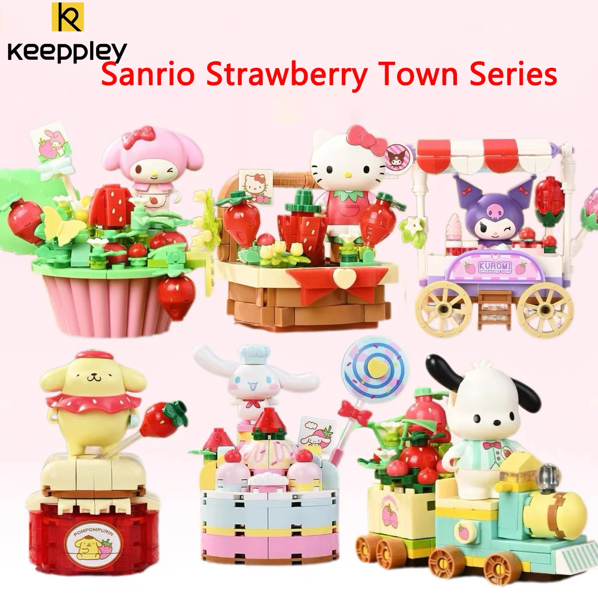 Строительный блок Sanrio, новая серия Keeppley Strawberry Town, собранная модель Hello Kitty Kuromi, орнамент, детские игрушки, подарок для девочки
Строительный блок Sanrio, новая серия Keeppley Strawberry Town, собранная модель Hello Kitty Kuromi, орнамент, детские игрушки, подарок для девочки