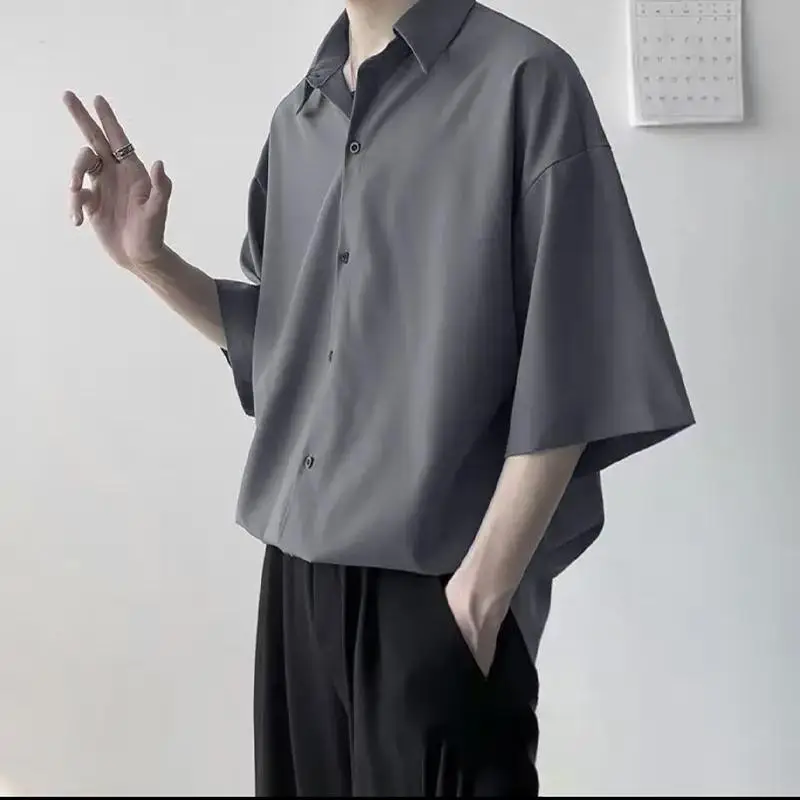 New Summer Business Formal Shirts For Men Short Sleeve Loose Dress Shirt Man chemise homme Casual Clothes
New Summer Business Formal Shirts For Men Short Sleeve Loose Dress Shirt Man chemise homme Casual Clothes
