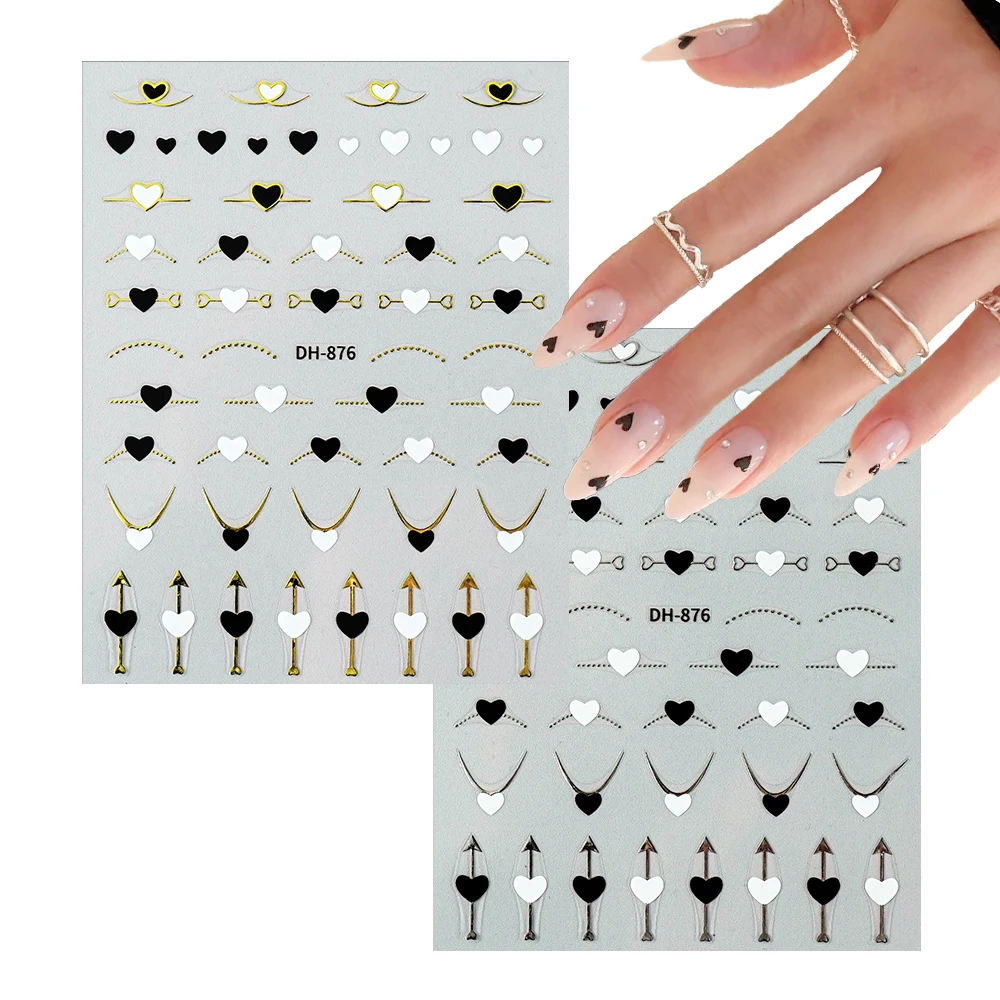 Heart Line 3D Flat Nail Stickers Romantic Heart Nail Art Stickers For Women DIY Manicure Self-Adhesive Decoration Decals
Heart Line 3D Flat Nail Stickers Romantic Heart Nail Art Stickers For Women DIY Manicure Self-Adhesive Decoration Decals