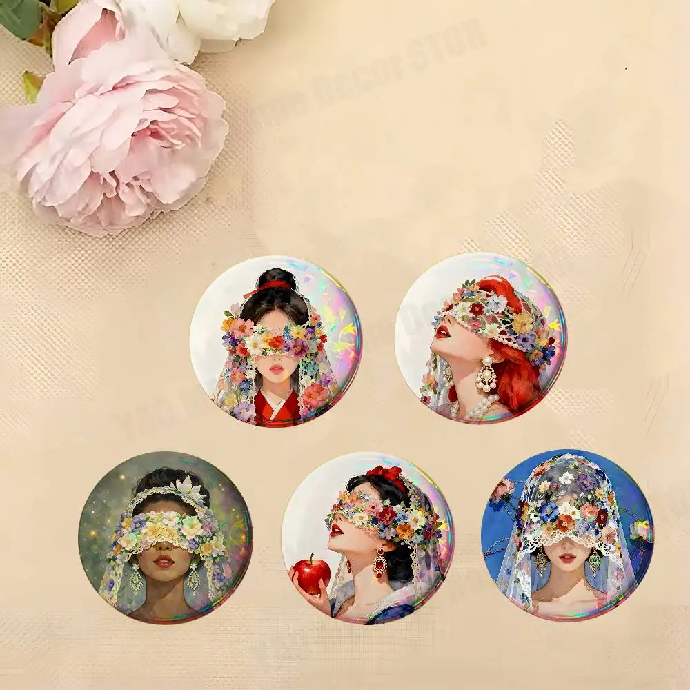 The Girl With Flowers Veil Enamel Pins Badge Round Brooch for Backpack Decor Accessories 25/32/44/58/75mm
The Girl With Flowers Veil Enamel Pins Badge Round Brooch for Backpack Decor Accessories 25/32/44/58/75mm
