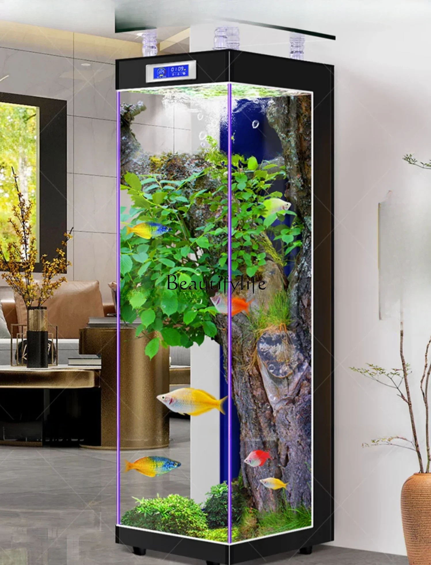 Fish Tank Living Room Small Floor Ecological Change Water Super White Glass Aquarium
Fish Tank Living Room Small Floor Ecological Change Water Super White Glass Aquarium