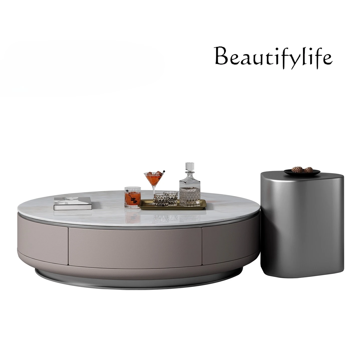 Natural marble coffee table round original light luxury modern living room furniture size round coffee table combination
Natural marble coffee table round original light luxury modern living room furniture size round coffee table combination