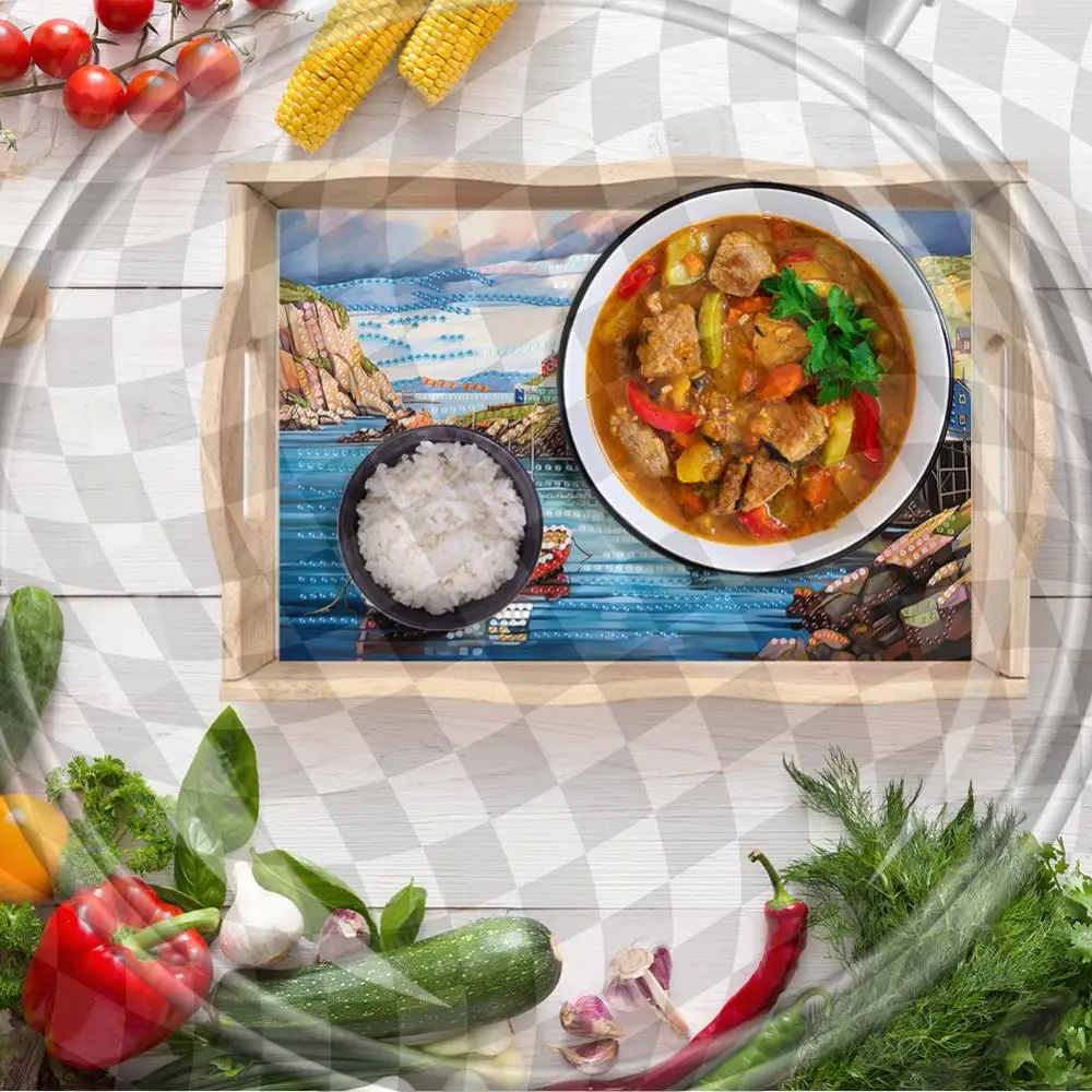 DIY Diamond Art Wooden Serving Tray Decorative Diamond Painting Dinner Plate Tray with Handles Good for Parties Or Bed Food Tray
DIY Diamond Art Wooden Serving Tray Decorative Diamond Painting Dinner Plate Tray with Handles Good for Parties Or Bed Food Tray