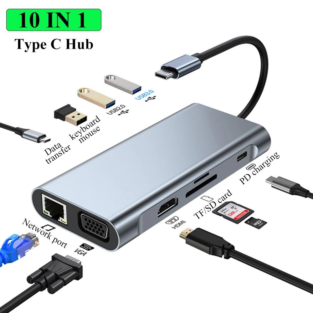 Мультиинтерфейсная док-станция LORYI, USB C концентратор, гигабитный конвертер для ноутбука, совместима с MacBook Air Pro и другими ноутбуками типа C
Мультиинтерфейсная док-станция LORYI, USB C концентратор, гигабитный конвертер для ноутбука, совместима с MacBook Air Pro и другими ноутбуками типа C