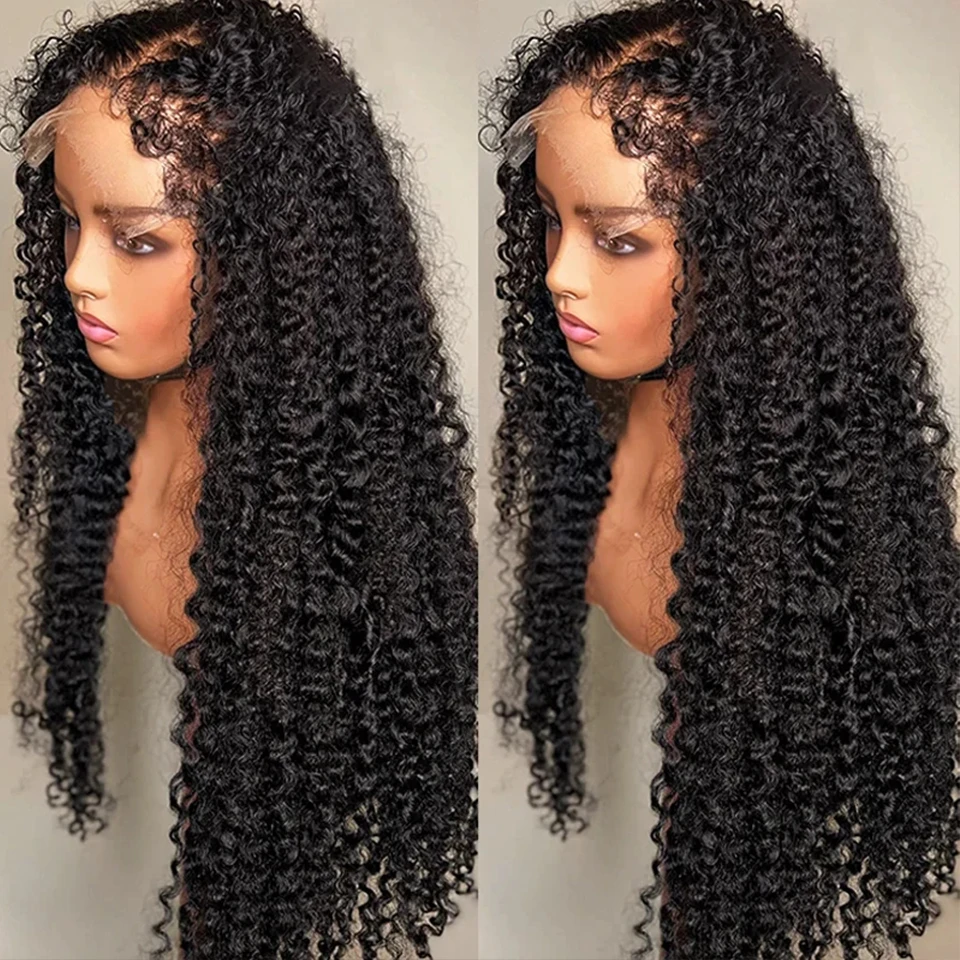 Soft Glueless Natural Black 180Density 26inch Long Kinky Curly Deep Lace Front Wig For Women With Baby Hair Preplucked Daily
Soft Glueless Natural Black 180Density 26inch Long Kinky Curly Deep Lace Front Wig For Women With Baby Hair Preplucked Daily