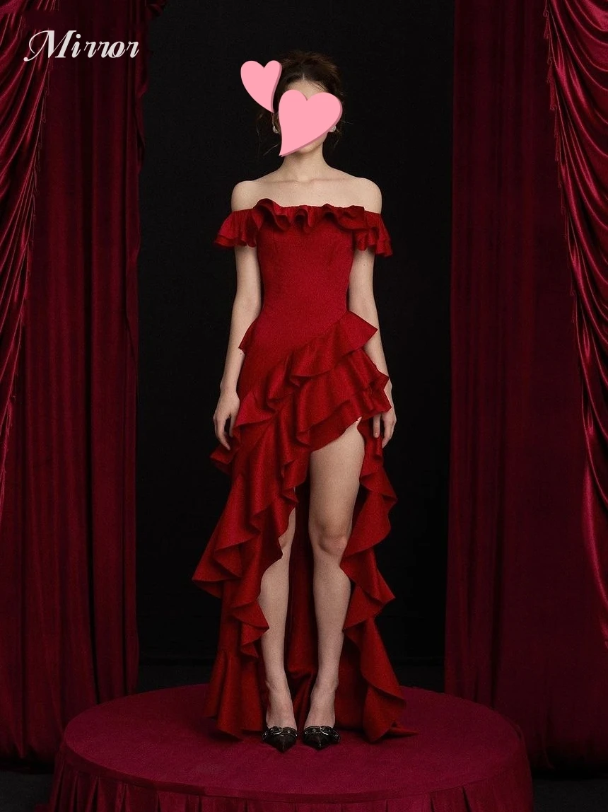 Mirror Dress Elegant Vintage Sweet Sexy Red Mermaid Ruffle Backless Customize Formal Occasion Prom Dress Evening Party Gowns
Mirror Dress Elegant Vintage Sweet Sexy Red Mermaid Ruffle Backless Customize Formal Occasion Prom Dress Evening Party Gowns