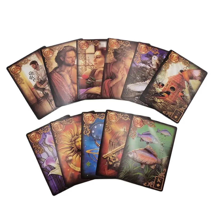 Колода Таро Reverie Lenormand, набор 47 карт, карта Таро для гадания судьбы, полная английская версия, настольные игры с онлайн-посібником
Колода Таро Reverie Lenormand, набор 47 карт, карта Таро для гадания судьбы, полная английская версия, настольные игры с онлайн-посібником