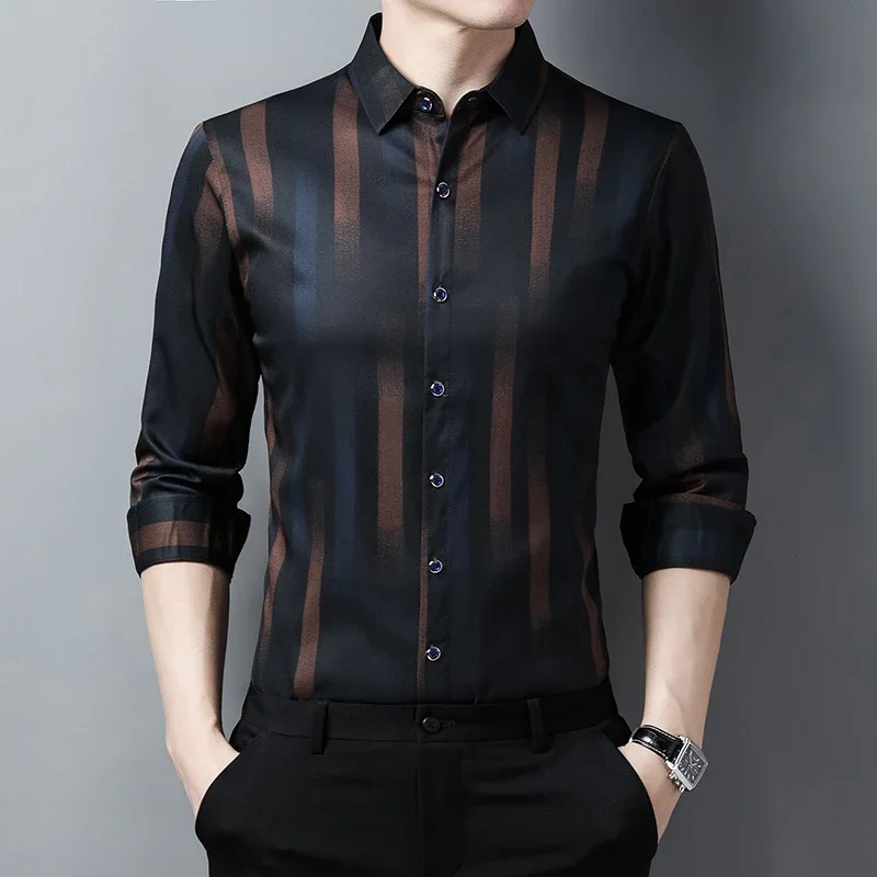 New Men's Casual Printed Long Sleeved Lapel Shirt for Spring and Autumn Fashion Comfortable Wrinkle Free Top Without Ironing
New Men's Casual Printed Long Sleeved Lapel Shirt for Spring and Autumn Fashion Comfortable Wrinkle Free Top Without Ironing