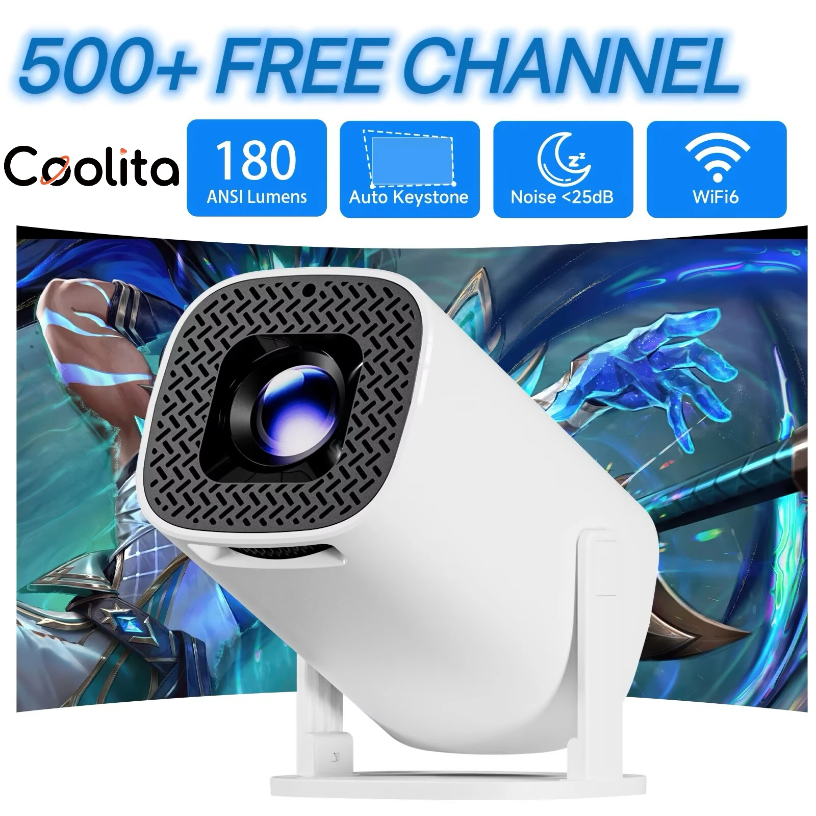 Мини-проекторы P30PLUS Coolita OS с 500 + бесплатным каналом 4K 1280*720P, поддержка портативного проектора для домашнего кинотеатра WiFi6
Мини-проекторы P30PLUS Coolita OS с 500 + бесплатным каналом 4K 1280*720P, поддержка портативного проектора для домашнего кинотеатра WiFi6