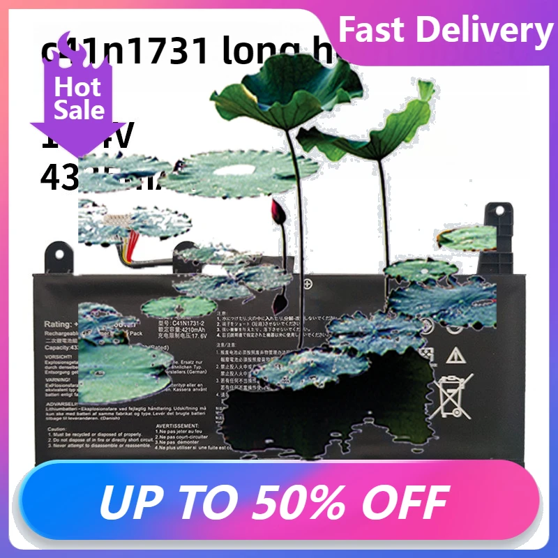 【Fast Delivery】15.4V 4335mAh C41N1731 Laptop Battery Replacement For Asus GL504 GL504GM GL504GS ROG Strix GL504GW 0B200-0294000
【Fast Delivery】15.4V 4335mAh C41N1731 Laptop Battery Replacement For Asus GL504 GL504GM GL504GS ROG Strix GL504GW 0B200-0294000