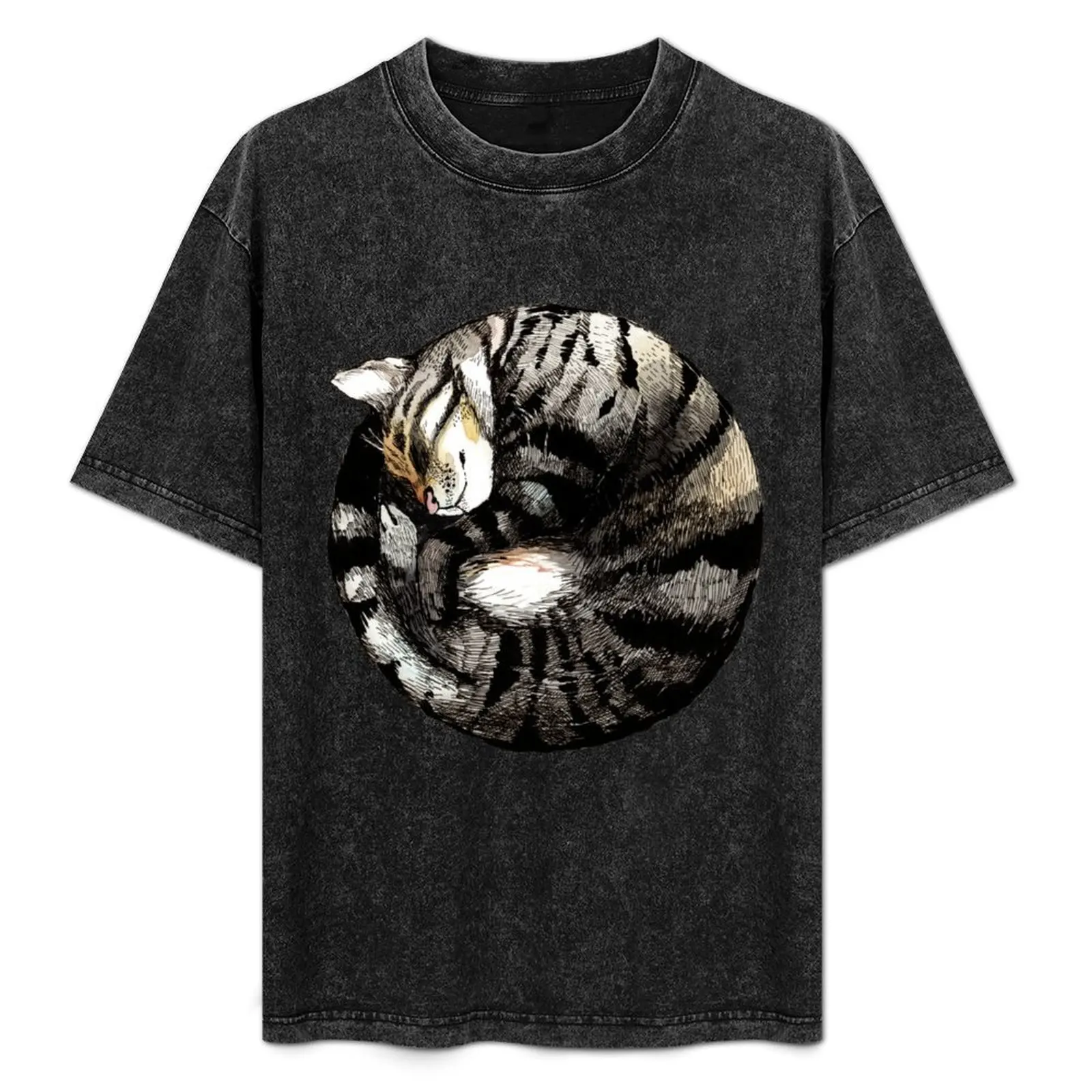 Tranquil Cat Sleeps in a Circle T-Shirt Streetwear Print Tee Shirt
Tranquil Cat Sleeps in a Circle T-Shirt Streetwear Print Tee Shirt