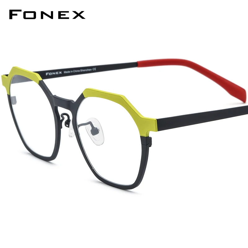 FONEX Pure Titanium Glasses Women 2024 New Colorful Trendy Polygon Eyeglasses Vintage Eyewear F85814
FONEX Pure Titanium Glasses Women 2024 New Colorful Trendy Polygon Eyeglasses Vintage Eyewear F85814