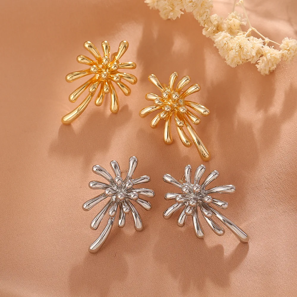 Stylish, exquisite, exaggerated metal style silver needle light luxury style earrings, personalized cool style earrings
Stylish, exquisite, exaggerated metal style silver needle light luxury style earrings, personalized cool style earrings