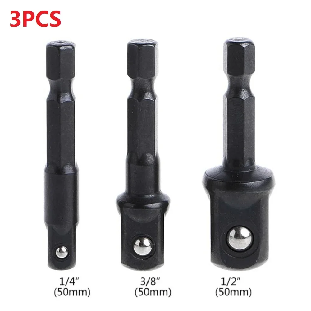 3PCS Impact Socket Adapter 1/4 3/8 1/2Inch 50mm Nut Driver Socket Hex Shank Steel Bead Handle Extension Drill Bit Accessories
3PCS Impact Socket Adapter 1/4 3/8 1/2Inch 50mm Nut Driver Socket Hex Shank Steel Bead Handle Extension Drill Bit Accessories