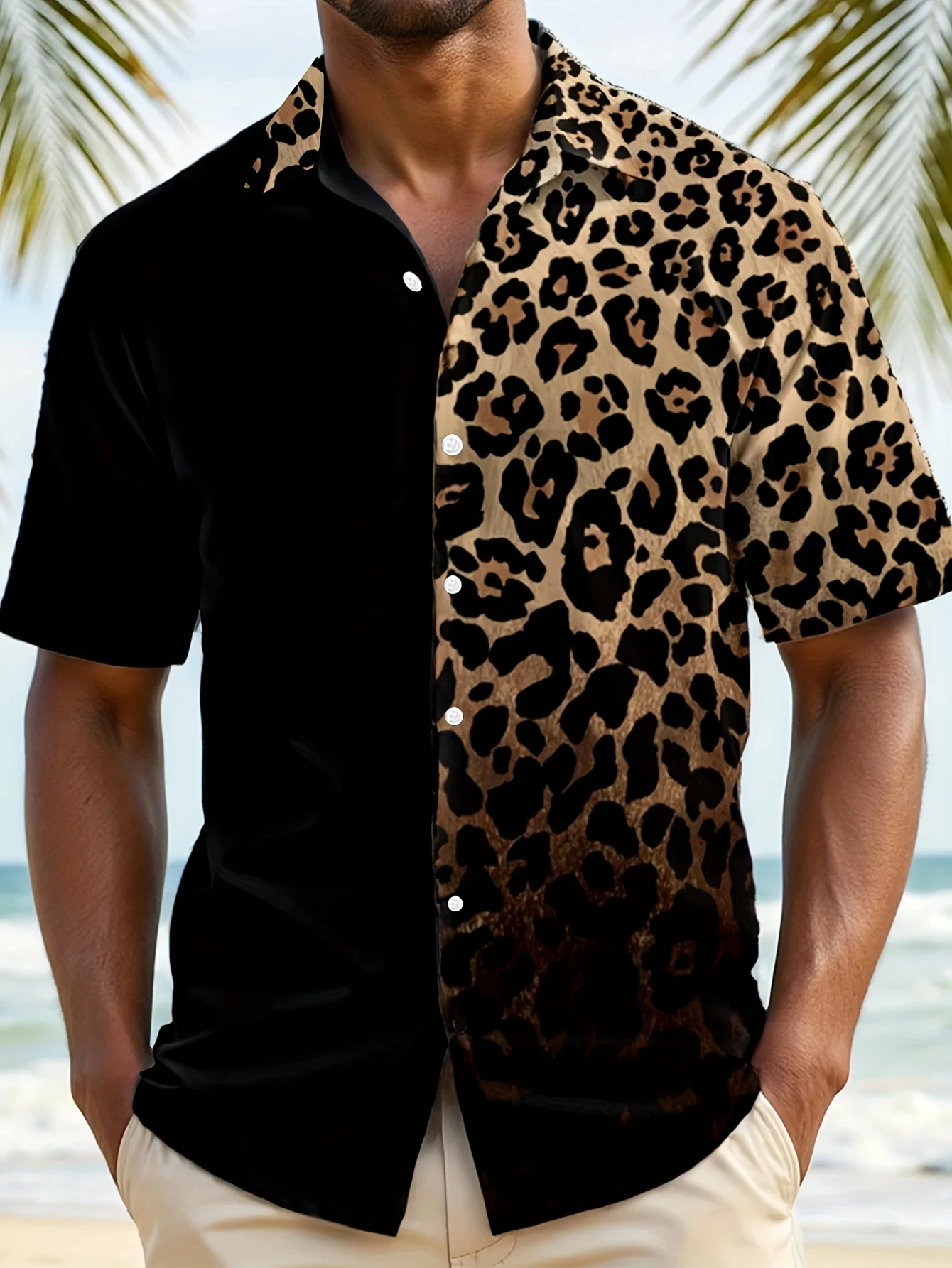 2026 Summer New Style Men's Short-Sleeved Shirt with 3D Leopard Print Casual Fashionable Comfortable Soft Breathable
2026 Summer New Style Men's Short-Sleeved Shirt with 3D Leopard Print Casual Fashionable Comfortable Soft Breathable