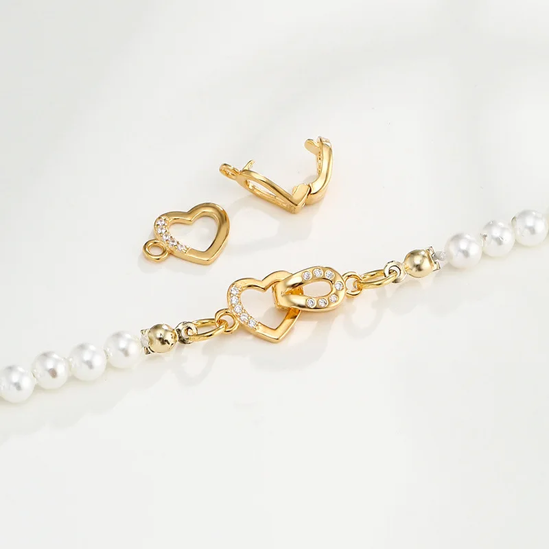 2Pcs Brass Gold Plated Heart Fold Over Clasps Zirconia Extension Connector For DIY Necklace Bracelet Jewelry Making Accessories
2Pcs Brass Gold Plated Heart Fold Over Clasps Zirconia Extension Connector For DIY Necklace Bracelet Jewelry Making Accessories