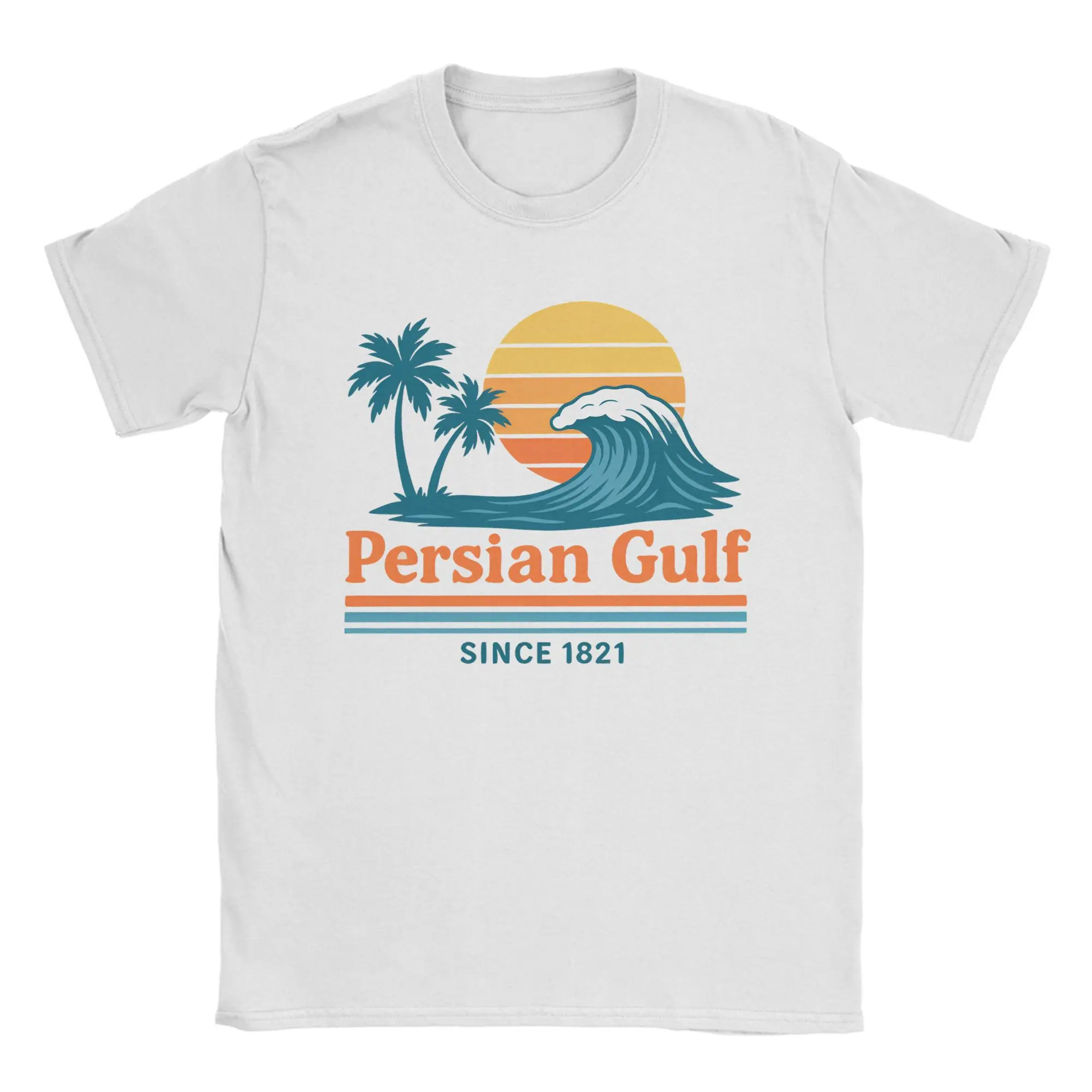 Персидская футболка Gulf Forever с 1821. Мужская винтажная футболка с закатом, повседневные хлопковые футболки с круглым воротником и короткими рукавами, топы в подарок
Персидская футболка Gulf Forever с 1821. Мужская винтажная футболка с закатом, повседневные хлопковые футболки с круглым воротником и короткими рукавами, топы в подарок