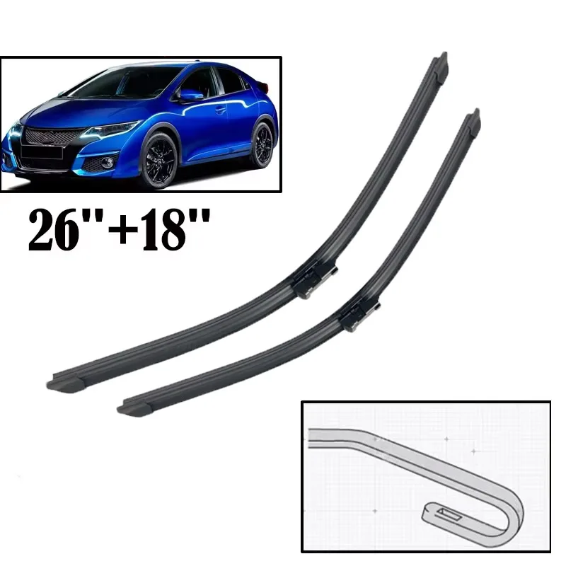 Wiper Hybrid Front Wiper Blades For Honda Civic 9 Hatchback Tourer 2012 - 2016 Windshield Windscreen Brushes 26"+18"
Wiper Hybrid Front Wiper Blades For Honda Civic 9 Hatchback Tourer 2012 - 2016 Windshield Windscreen Brushes 26"+18"