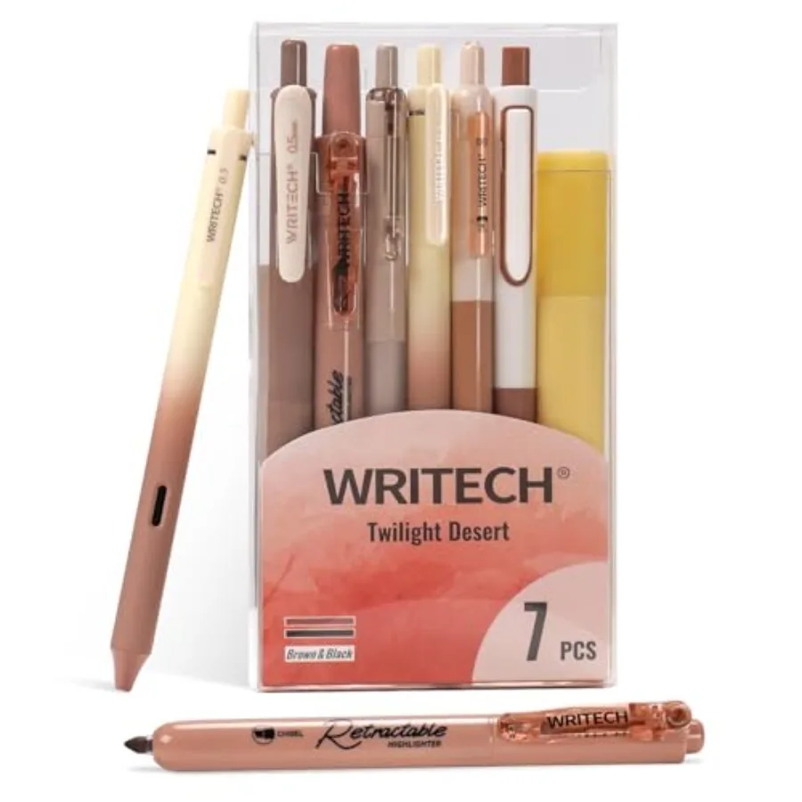 Gel Pens Journaling Highlighters: Journal Set Aesthetic Assorted Earth Tones Color Ink 0.5mm Fine Point Retractable 0.7mm Black
Gel Pens Journaling Highlighters: Journal Set Aesthetic Assorted Earth Tones Color Ink 0.5mm Fine Point Retractable 0.7mm Black