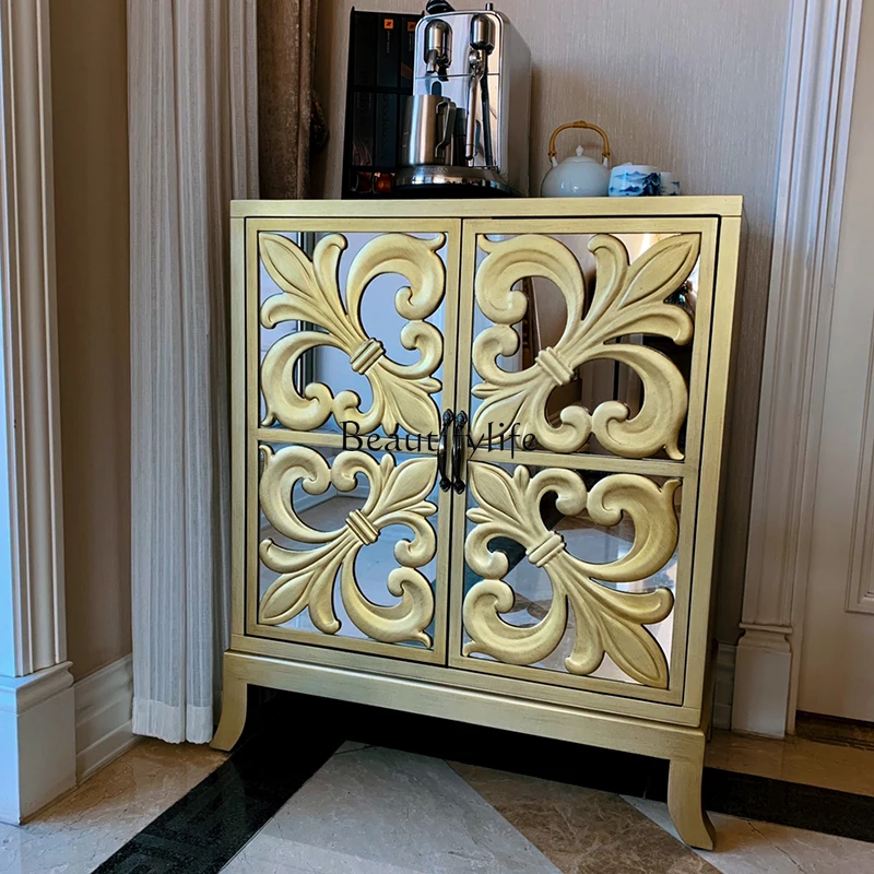 04Solid wood American carved dining side cabinet household storage foyer living room decorative cabinet
04Solid wood American carved dining side cabinet household storage foyer living room decorative cabinet