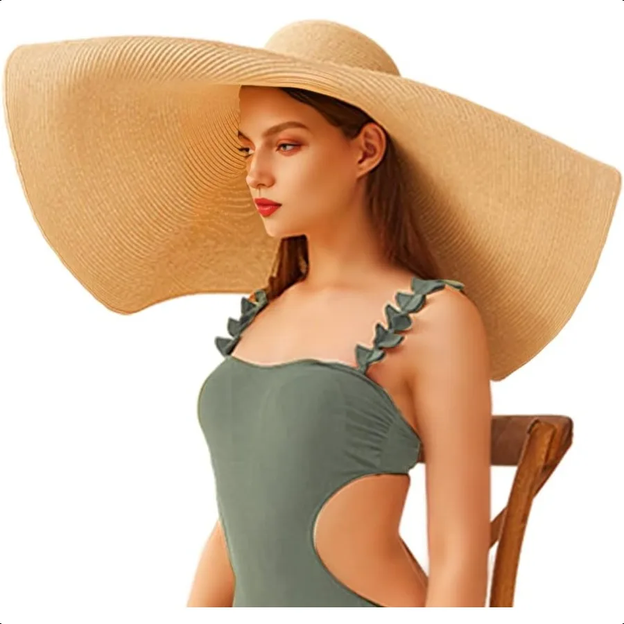 Oversized Beach Straw Hats for Women Floppy Extra Large Sun Visor Hat Wide Brim Summer Roll Up Big Beach Hat Women Foldable
Oversized Beach Straw Hats for Women Floppy Extra Large Sun Visor Hat Wide Brim Summer Roll Up Big Beach Hat Women Foldable