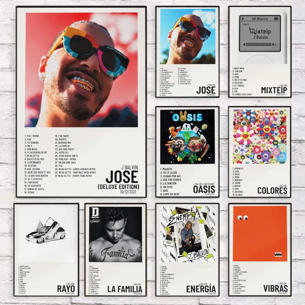 J B-Balvin Music Album Poster Wall Art Sticky for Living Room Bedroom Office Hallway Bar Home Decor Gift Idea
J B-Balvin Music Album Poster Wall Art Sticky for Living Room Bedroom Office Hallway Bar Home Decor Gift Idea
